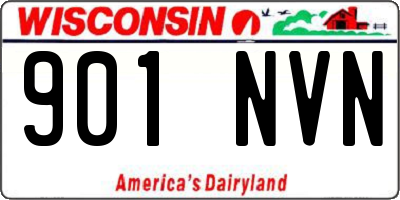 WI license plate 901NVN