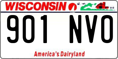 WI license plate 901NVO