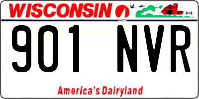WI license plate 901NVR