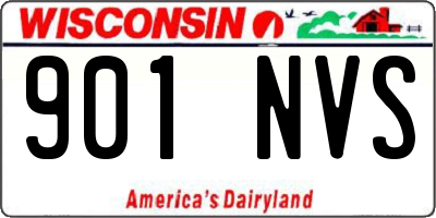 WI license plate 901NVS