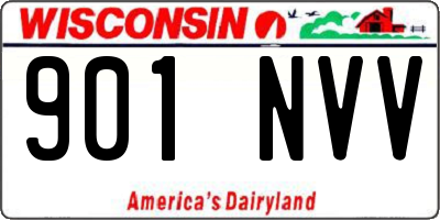 WI license plate 901NVV