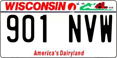 WI license plate 901NVW