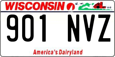 WI license plate 901NVZ
