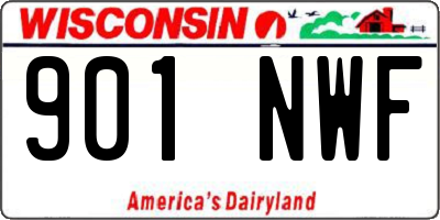 WI license plate 901NWF