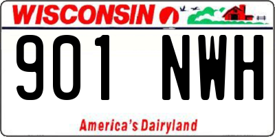 WI license plate 901NWH