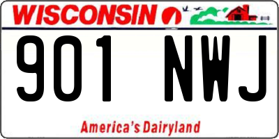 WI license plate 901NWJ