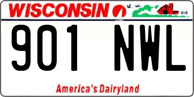 WI license plate 901NWL