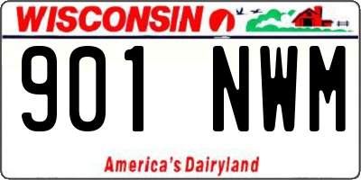 WI license plate 901NWM
