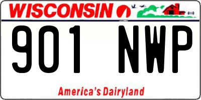 WI license plate 901NWP