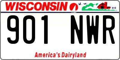 WI license plate 901NWR