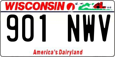 WI license plate 901NWV