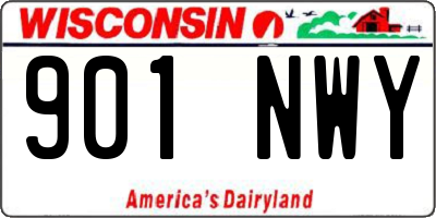 WI license plate 901NWY