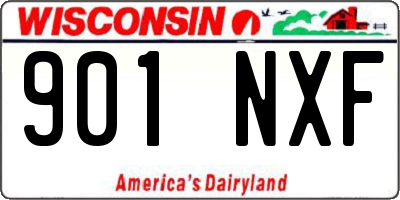 WI license plate 901NXF