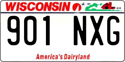 WI license plate 901NXG