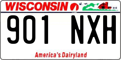 WI license plate 901NXH
