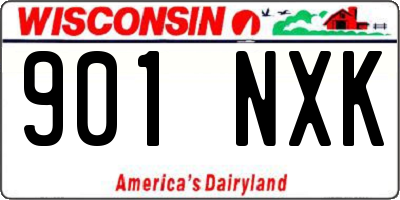 WI license plate 901NXK
