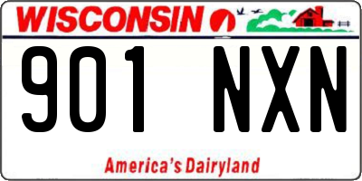 WI license plate 901NXN