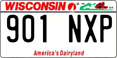 WI license plate 901NXP