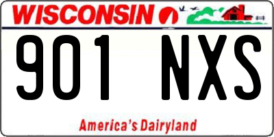 WI license plate 901NXS