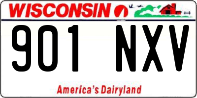 WI license plate 901NXV