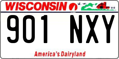 WI license plate 901NXY