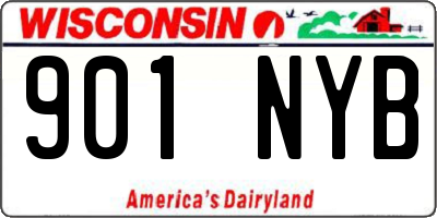 WI license plate 901NYB