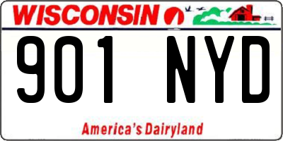 WI license plate 901NYD