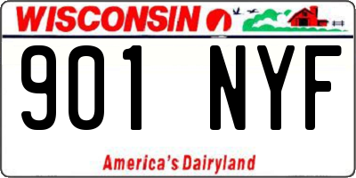 WI license plate 901NYF