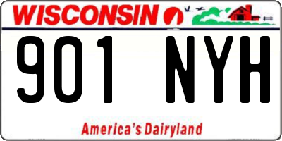 WI license plate 901NYH
