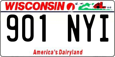 WI license plate 901NYI