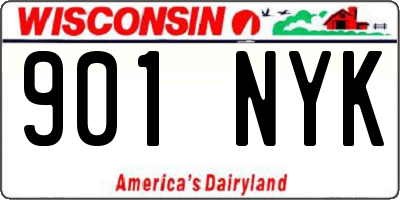 WI license plate 901NYK
