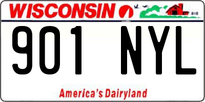 WI license plate 901NYL