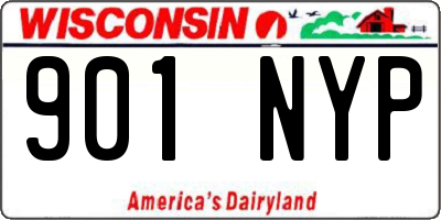 WI license plate 901NYP