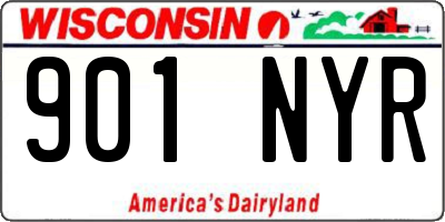WI license plate 901NYR