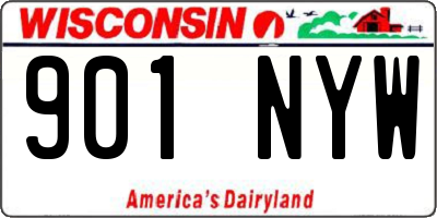 WI license plate 901NYW