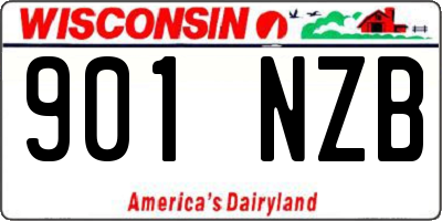 WI license plate 901NZB