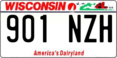 WI license plate 901NZH