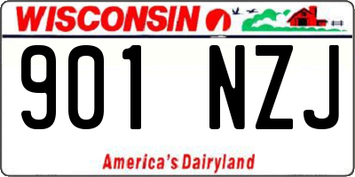 WI license plate 901NZJ