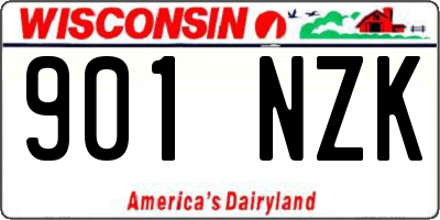 WI license plate 901NZK