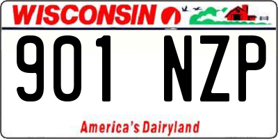 WI license plate 901NZP