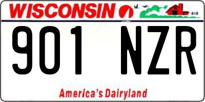 WI license plate 901NZR