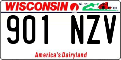 WI license plate 901NZV