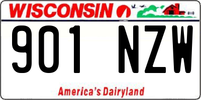 WI license plate 901NZW