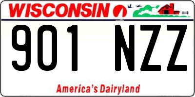 WI license plate 901NZZ