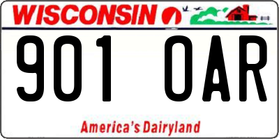 WI license plate 901OAR
