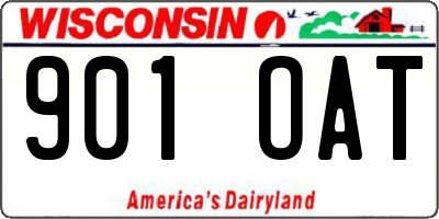 WI license plate 901OAT