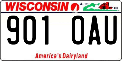 WI license plate 901OAU