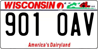 WI license plate 901OAV