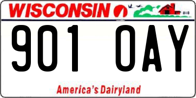 WI license plate 901OAY