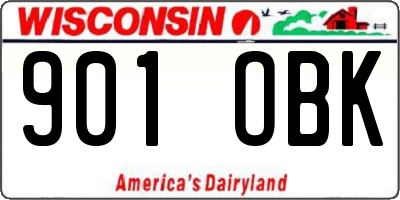 WI license plate 901OBK